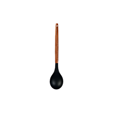 Go Cook Acacia Silicone Solid Spoon Black – Heat-Resistant Kitchen Essential